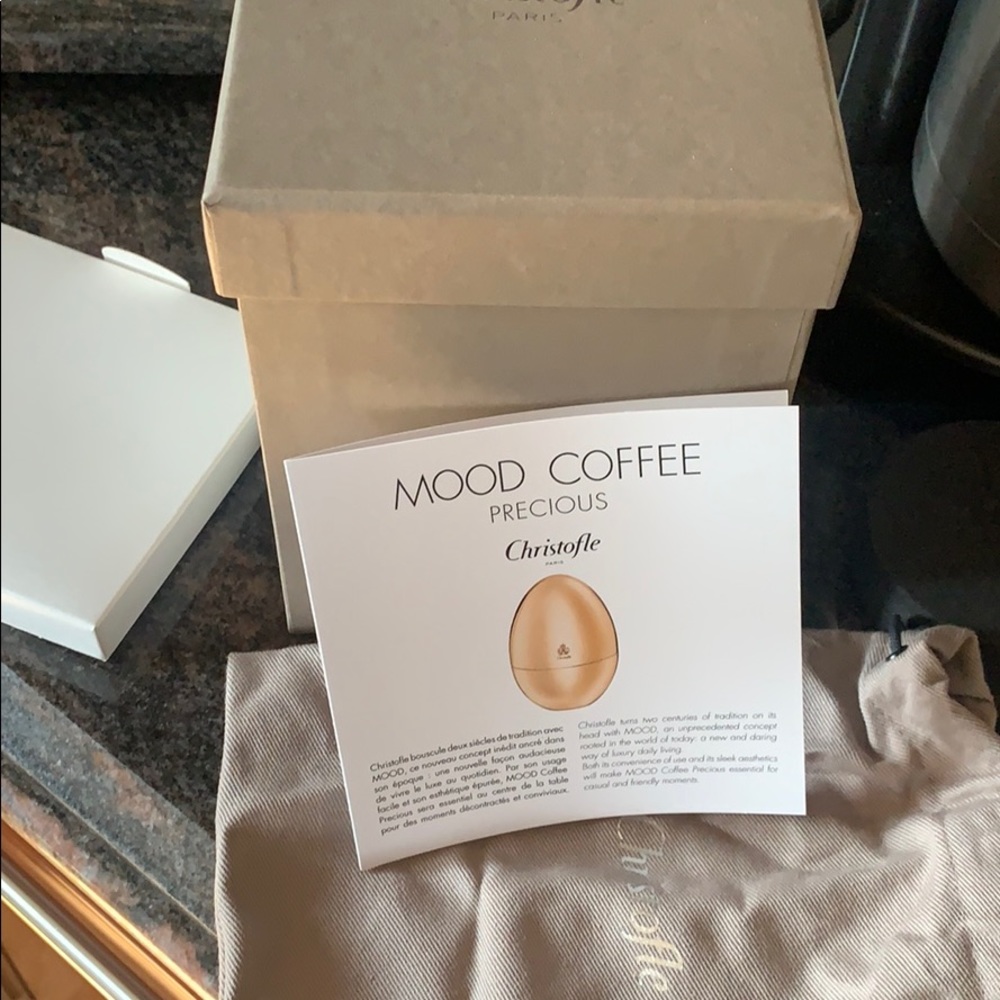 Christofle Mood coffee egg box rose gold